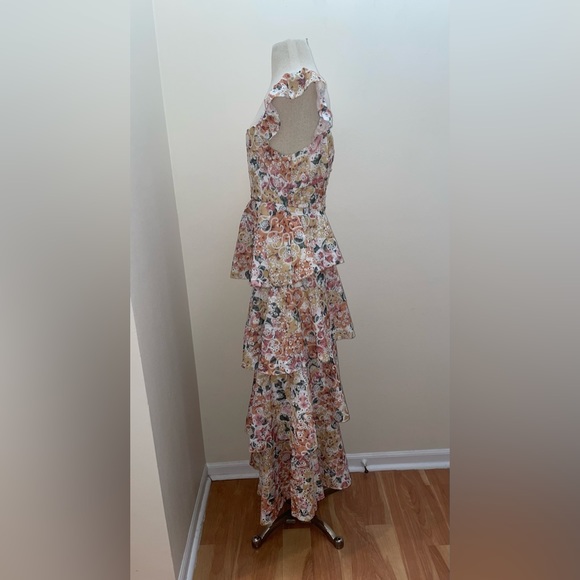 En Saison NWT Floral Romantic Ruffle Embroidered Presley Midi Dress Size Large - Picture 5 of 16